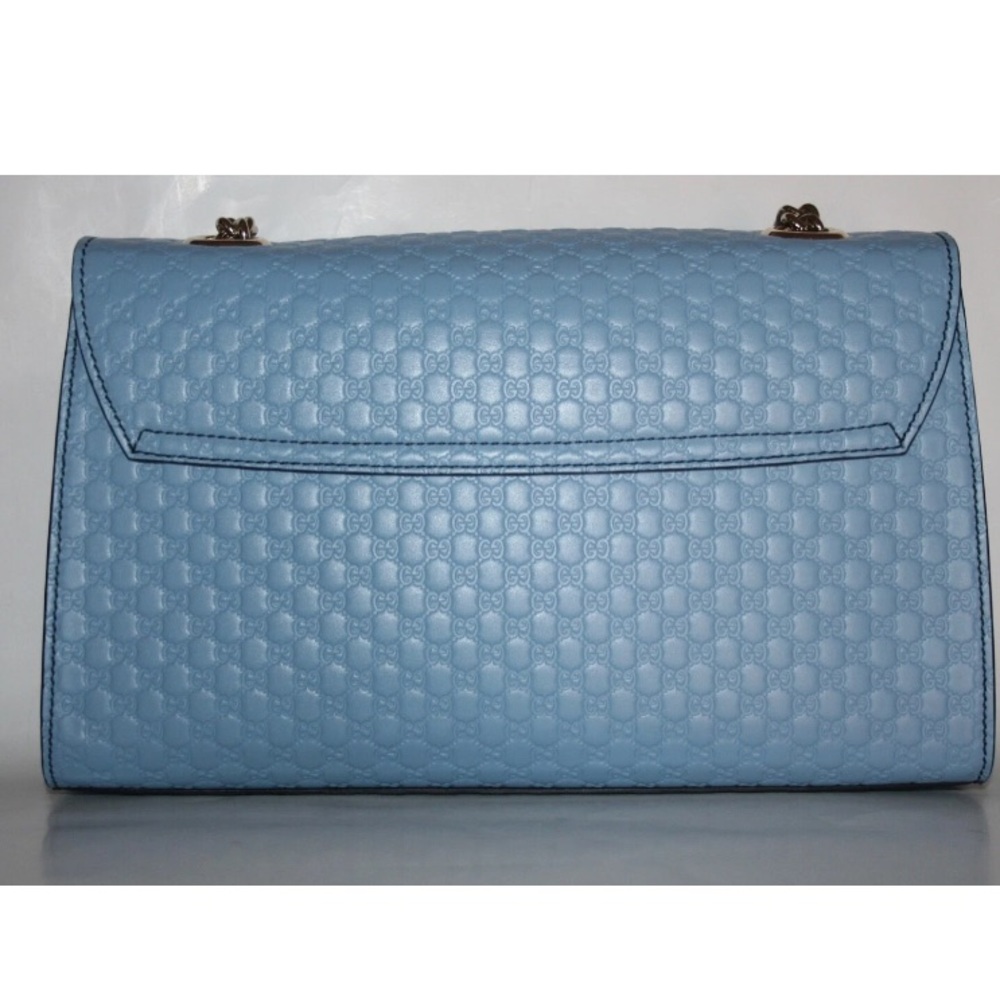 Gucci Guccissima Blue Emily Large Shoulder Bag - Picture 3 of 7